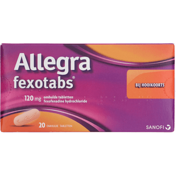 Allegra Fexotabs hooikoortstabletten 120 mg, 20 stuks
