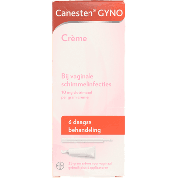 Canesten Gyno Crème bij vaginale schimmel, 6st 10 mg/g 35g