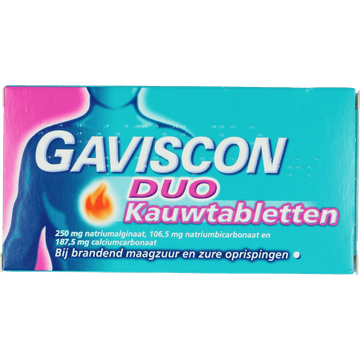 Gaviscon Duo Kauwtabletten bij brandend maagzuur, 24 stuks