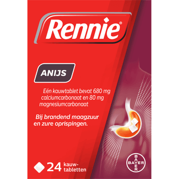 Rennie Anijs Kauwtablet bij brandend maagzuur, 24 stuks