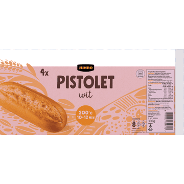 Jumbo - Pistolet Wit - 4 Stuks