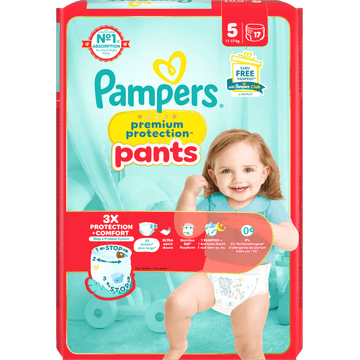 Pampers Premium Protection Pants Maat 5, 17 Luierbroekjes