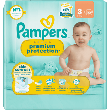 Pampers Premium Protection Maat 3, 30 Luiers