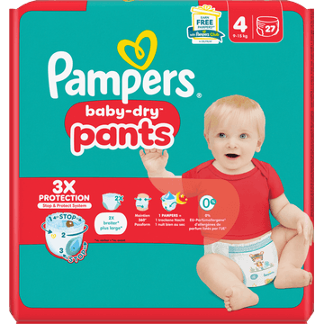 Pampers Baby-Dry Pants Maat 4, 27 Luierbroekjes