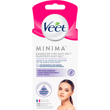 Veet Pure Koude Wasstrips Gezicht Hypoallergene 20 Stuks