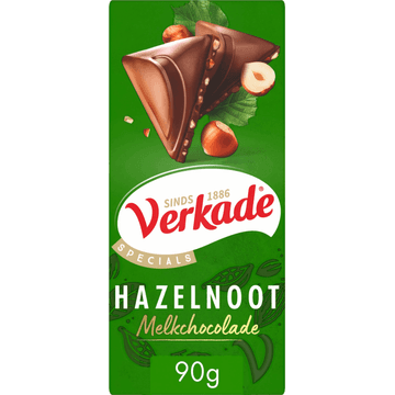 Verkade Specials Reep Hazelnoot/Melk 90 gram Fairtrade