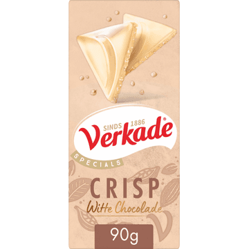 Verkade Specials Reep Wit/Crisp 90 gram Fairtrade