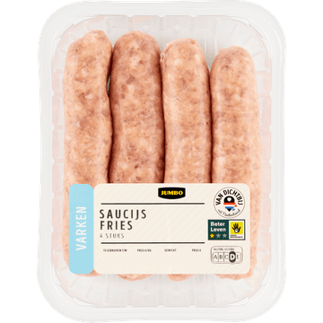 Jumbo Saucijs Fries Varken 4 Stuks