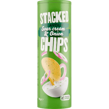 Stacked Flavour Sour Cream & Onion Chips 170 g