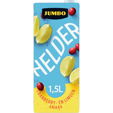 Jumbo Helder Cranberry- en Limoen Smaak 1,5 L