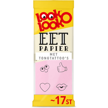 Look-O-Look Eetpapier met 6 Tongtattoo's 40 g