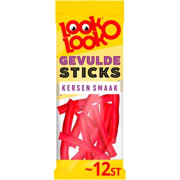 Look-O-Look Gevulde Kersen Sticks 12 stuks