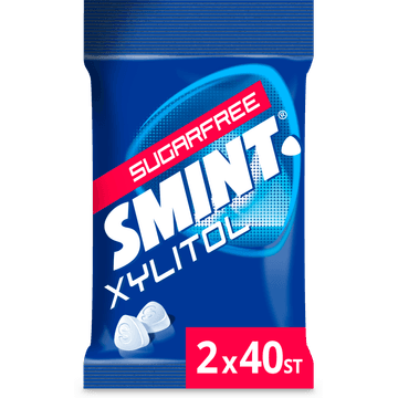 Smint Mint Suikervrij Dispenser 2 x 40 stuks