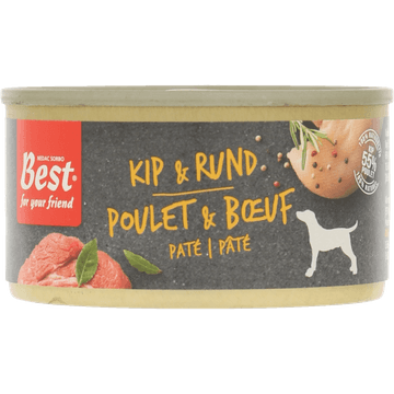 Best for your friend Hond stoommaaltijd Kip/Rund (95 gram)