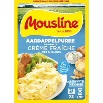 Mousline Aardappelpuree à la Minute Crème Fraiche 2 x 93 g