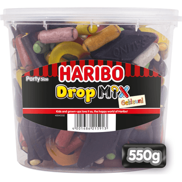 Haribo Dropmix Gekleurd Party silo 550 g