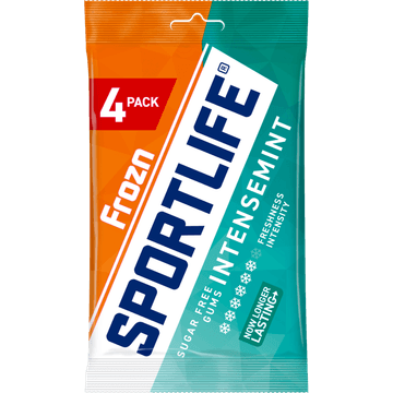Sportlife Frozn Intensemint Suikervrije kauwgom 4 x 18 g