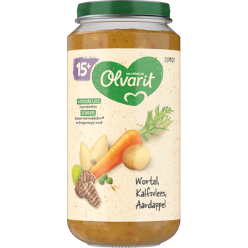Olvarit Wortel Kalfsvlees Aardappel 15+ Maanden 250 g