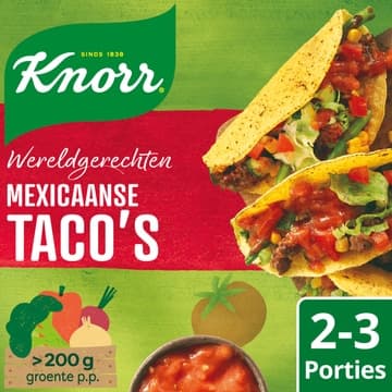 Knorr Wereldgerechten Maaltijdpakket Mexicaanse Taco's 136 g
