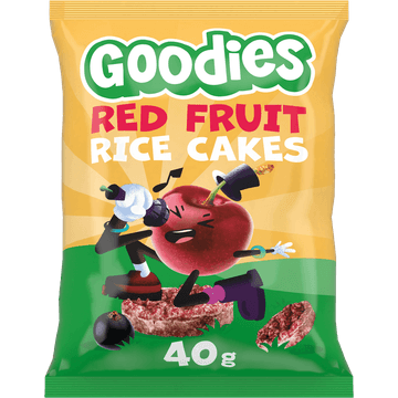 Goodies Luchtige Rijstwafeltjes Rood fruit 40g