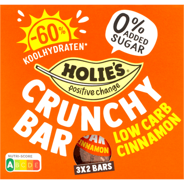Holie's Crunchy Bar Low Carb Cinnamon 3 x 2 Stuks 6 x 20 g