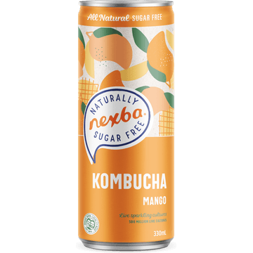 Nexba Kombucha Mango Blik 330 ML