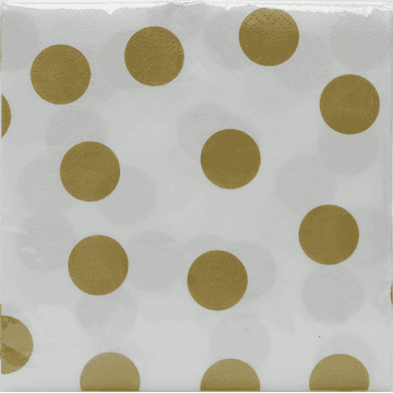 HEMA Servetten 33x33 Gouden Stip 20 Stuks