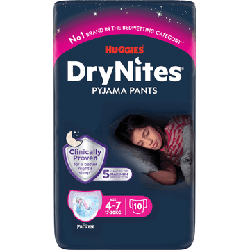 DryNites Pyjama Pants Disney Frozen 17-30 kg 4-7 Age 10 Stuks