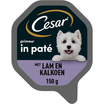 Cesar Primeur Maaltijdkuipje - Lam & Kalkoen - Hondenvoer - 150 g