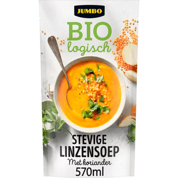 Jumbo Biologisch Stevige Linzensoep met Koriander 570ML