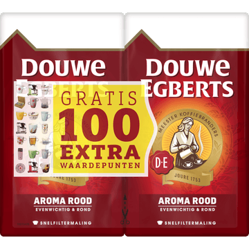 Douwe Egberts Aroma Rood Dubbelpak Filterkoffie 2 x 500 g