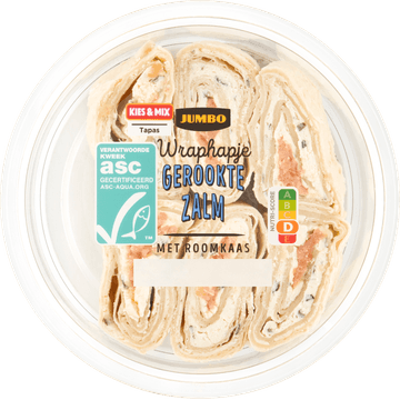 Jumbo Wraphapje Gerookte Zalm met Roomkaas 110 g