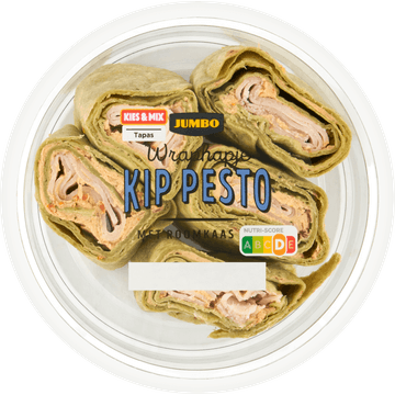 Jumbo Wraphapje Kip Pesto met Roomkaas 110 g