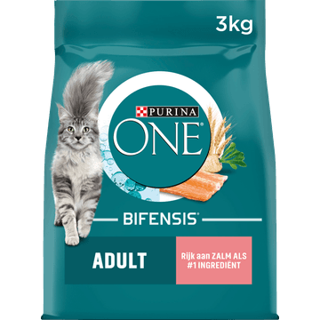 PURINA® ONE Adult Rijk aan Zalm kattenvoer 3 kg
