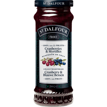 St. Dalfour Cranberry en blauwe Bessen vruchtenspread