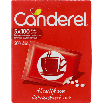 Canderel Navulverpakking voor Dispenser 5 x 100 Stuks 42,5 g