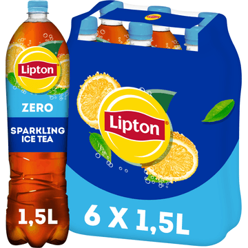 Lipton Ice Tea sparkling Original Suikervrij 6 x 1,5L
