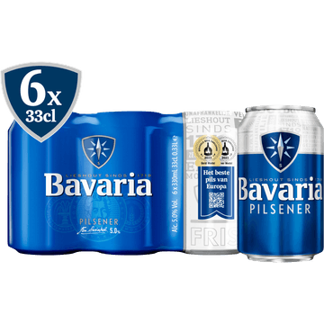 Bavaria - Pilsener - Blik - 6 x 330ML