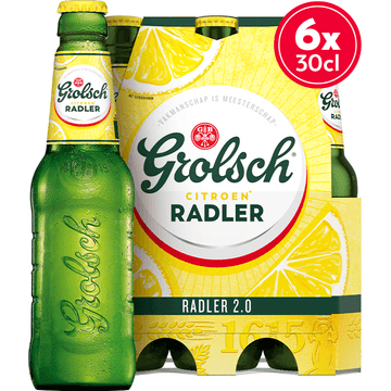 Grolsch - Citroen Radler - Fles - 6 x 300ML