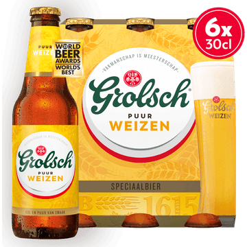 Grolsch - Puur Weizen - Fles - 6 x 300ML