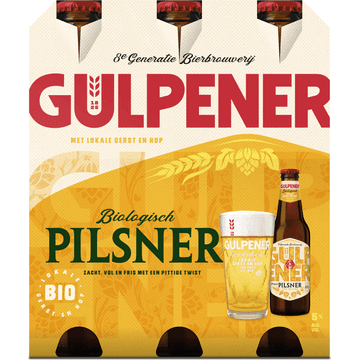 Gulpener - Pils - BIO - Fles - 6 x 300ML