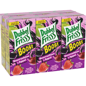 DubbelFrisss Boost Bosvruchten - Appel 6-pack 0,2L