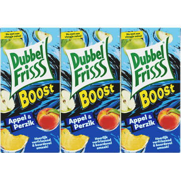 DubbelFrisss Boost Appel - Perzik 6-pack 0,2L