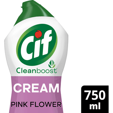 Cif CleanBoost Schuurmiddel Cream Pink 750 ml