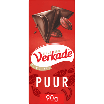 Verkade Specials Puur chocolade reep 90 gram