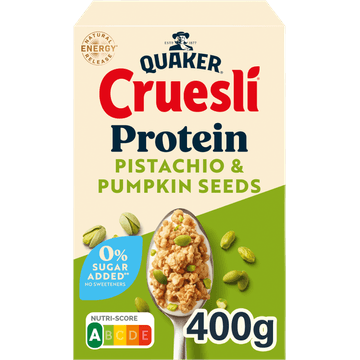 Quaker Cruesli Protein Zero Sugar Added Pistachio & Pumpkin Seeds 400 g