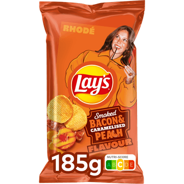 Lay's Max Ribbel Chips Smoked Bacon & Caramelized Peach 185 g