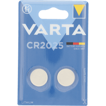 Varta Knoopcel CR2025 Lithium 2 Stuks