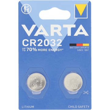 Varta Knoopcel CR2032 Lithium 2 Stuks