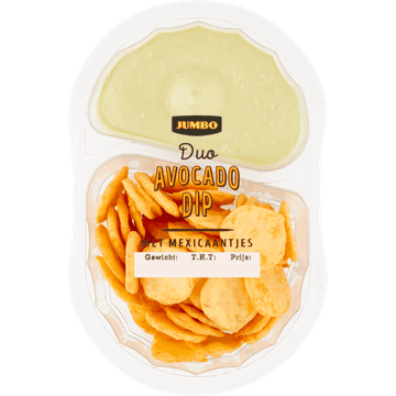 Jumbo Duo Avocado Dip met Mexicaantjes 140 g